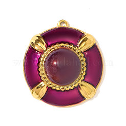304 Stainless Steel Enamel Pendants&nbsp;STAS-OY003-11G