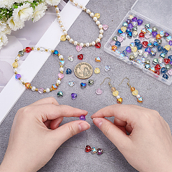 120Pcs 12 Colors Transparent Spray Painted & Electroplate Glass Beads Strands&nbsp;EGLA-WR0001-09