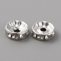 50Pcs Alloy Rhinestone Spacer Beads&nbsp;ALRI-SZC0003-05S-07