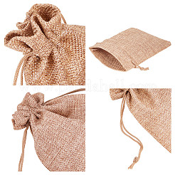 Burlap Packing Pouches Drawstring Bags&nbsp;ABAG-BC0001-07B-14x10