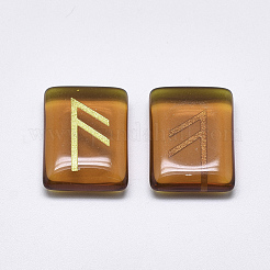 Spray Painted Glass Cabochons&nbsp;G-T122-27E