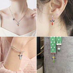 21Pcs Angel Glass Pendants&nbsp;PALLOY-TAC0129
