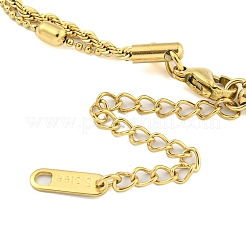 Ion Plating(IP) 304 Stainless Steel Pave Clear Cubic Zirconia Column Double Layer Necklaces&nbsp;LS-NJEW-S426-02G