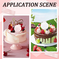 21Pcs 3 Colors Birthday Theme Mirror Effect Acrylic Birthday Cupcake Insert Card Decoration&nbsp;AJEW-SP0001-74