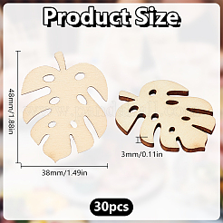 30Pcs MDF Wine Glass Charms&nbsp;AJEW-HY0002-16