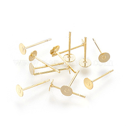 202 Stainless Steel Stud Earring Findings&nbsp;STAS-F186-01G-4mm