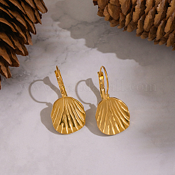 Shell Shape 304 Stainless Steel Leverback Earrings&nbsp;NX2323