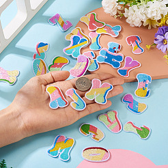 52Pcs 2 Sets Letter A~Z Embroider Thread Cloth on/Sew On Patches&nbsp;PATC-TA0001-40