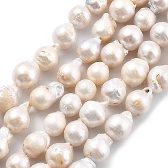 Natural Nucleated Pearl Beads Strands&nbsp;PEAR-B004-15B-02B