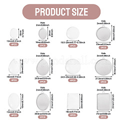 12Pcs 6 Styles 304 Stainless Steel Pendant Cabochon Settings&nbsp;STAS-TA0003-21
