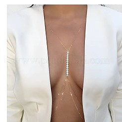 Alloy Crystal Rhinestone Flat Round Double Layer Bikini Sexy Body Chains for Beach Party&nbsp;FS-WG856A8-01