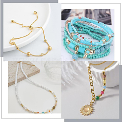 120Pcs 3 Style Rack Plating Brass Beads&nbsp;KK-BBC0012-16