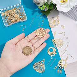 DIY Filigree Dangle Earring Making Kit&nbsp;DIY-UN0003-49