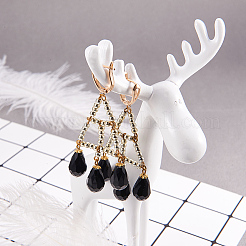 Brass Hoop Earring Findings with Latch Back Closure&nbsp;LS-KK-L148-07