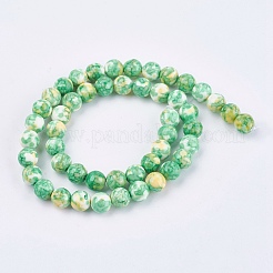 Synthetic Ocean White Jade Beads Strands&nbsp;G-L019-8mm-M