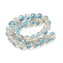 Luminous Handmade Enamel Gold Sand Glass Beads Strands&nbsp;LAMP-U004-08C