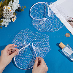 Polyester Rhinestone Claw Hair Hair Bands&nbsp;PHAR-WH0020-06B