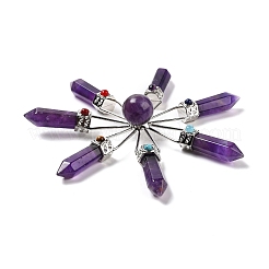 Natural Amethyst 7 Chakra Points Energy Generator&nbsp;DJEW-I016-01P-03