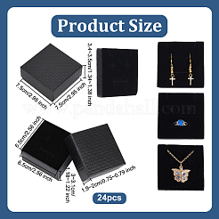 24Pcs Cardboard Jewelry Boxes&nbsp;CBOX-OC0001-01