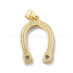 Eco-friendly Brass Micro Pave Cubic Zirconia Pendants&nbsp;KK-D066-04G-RS