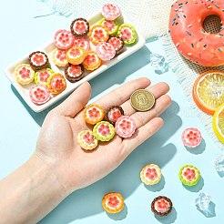 40Pcs 5 Colors Opaque Resin Decoden Cabochons&nbsp;RESI-CJ0005-17