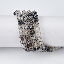 2 Strands Natural Dragon Veins Agate Bead Strands&nbsp;G-FH0002-36B
