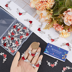 30Pcs Halloween Alloy Enamel Connector Charms&nbsp;FIND-SC0007-24
