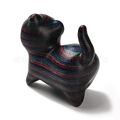 Wood Cat Shape Figurines&nbsp;DJEW-D011-01A