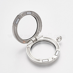 Alloy Magnetic Locket Pendants&nbsp;PALLOY-T052-23P