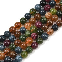 Natural Green Jade Imitation Tourmaline Beads Strands&nbsp;G-B046-08D-6mm