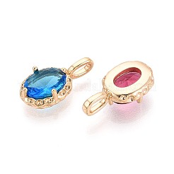 Brass with Cubic Zirconia Pendants&nbsp;KK-T073-34G