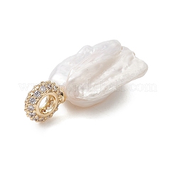 Natural Baroque Keshi Pearl Pendants&nbsp;PALLOY-JF05219-02