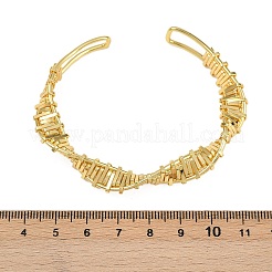 Twisted Brass Cuff Bangles for Women&nbsp;BJEW-C112-02G