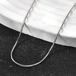 0.9MM 304 Stainless Steel Snake Chain Necklaces for Women Men&nbsp;LS-STAS-V011-04A-P