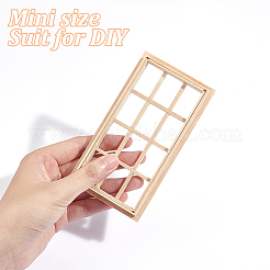 DIY Rectangle Wooden Mini Windows&nbsp;DIY-WH0002-26