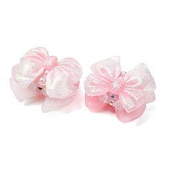 Luminous Opaque Resin & Rhinestone & Polymer Clay Beads&nbsp;RE-CBA1913-02H