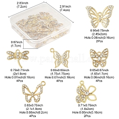 20Pcs 6 Styles Alloy with Rhinestone Pendant&nbsp;FIND-FS0004-28