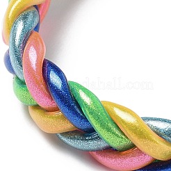Sparkling Plastic Cord Braided Stretch Bracelets&nbsp;BJEW-R313-04A