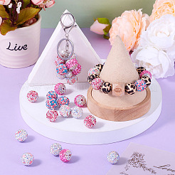 20Pcs 5 Style Polymer Clay Rhinestone Beads&nbsp;CLAY-TA0001-32