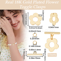 10Pcs Brass Toggle Clasps&nbsp;KK-BBC0013-28