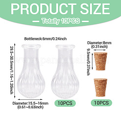 10Pcs Clear Glass Wishing Bottles&nbsp;AJEW-TA0002-85D