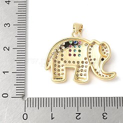 Brass Micro Pave Colorful Cubic Zirconia Pendants&nbsp;ZIRC-I071-01G-02