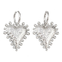 304 Stainless Steel Heart Hoop Earrings&nbsp;LS-EJEW-K268-74P