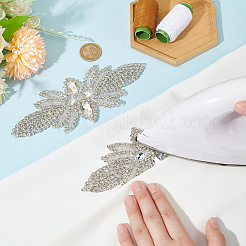 Flower Glass Seed Cloth Sew on Appliques&nbsp;PATC-WH0008-92A