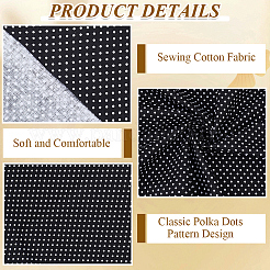 1M Polka Dot Pattern Cotton Fabric&nbsp;DIY-CY0003-52B