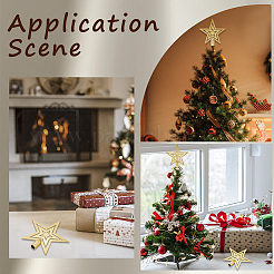 Star Plastic Christmas Tree Topper Ornaments&nbsp;AJEW-WH20004-17D