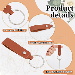 64Pcs 16 Colors PU Leather Keychain&nbsp;KEYC-PH0002-07