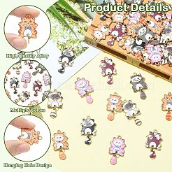 35Pcs 7 Colors Alloy Enamel Pendants&nbsp;ENAM-CJ0007-32