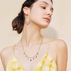 50Pcs Imitation Jade Glass Pendants&nbsp;PALLOY-TAC0219