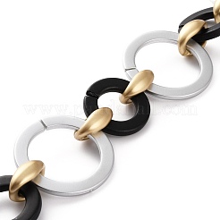 Handmade Spray Painted CCB Chains&nbsp;AJEW-JB00854-01